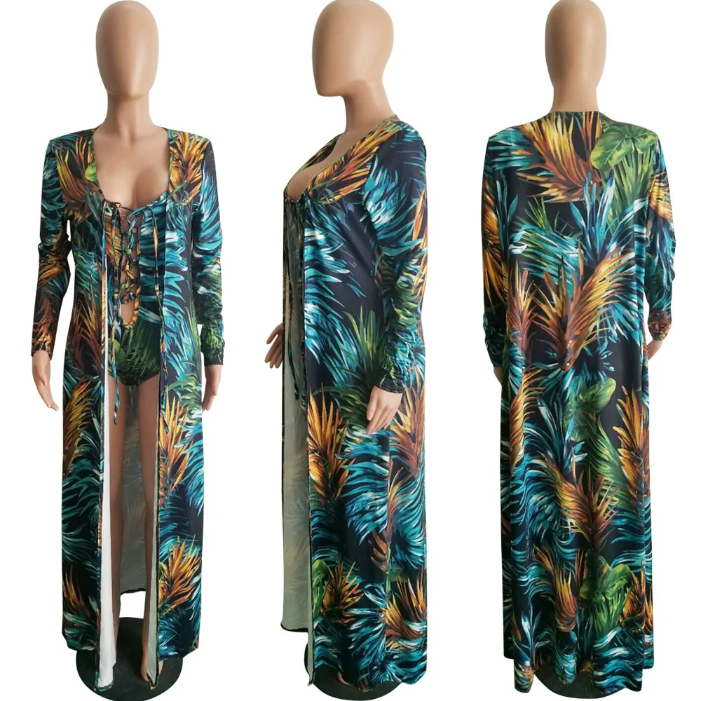 Модные сексуальные весенние и летние модели накидка с принтом пляжный