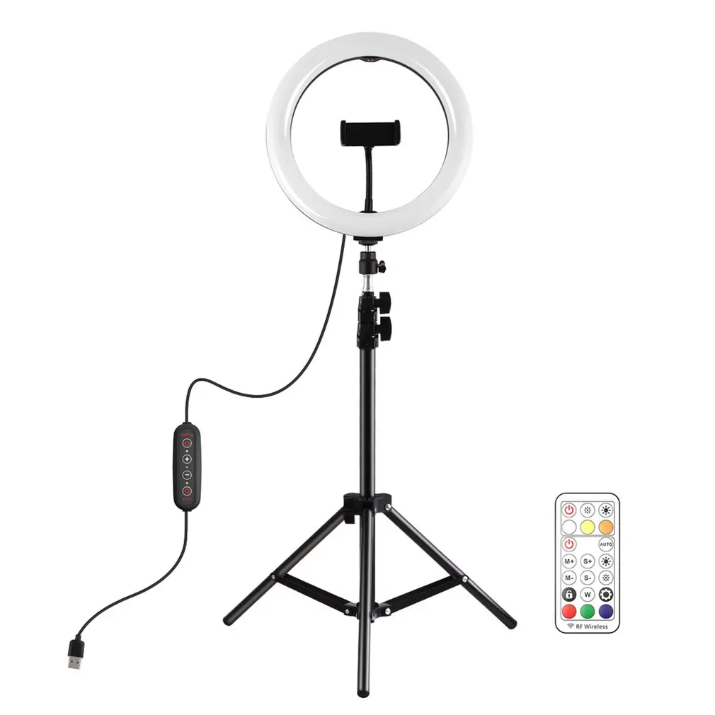 

Pu504b Horse Race Lamp Rgbww Adjustable Ring Fill Lamp 1.1m Tripod Photographic Video Live Broadcast Suit