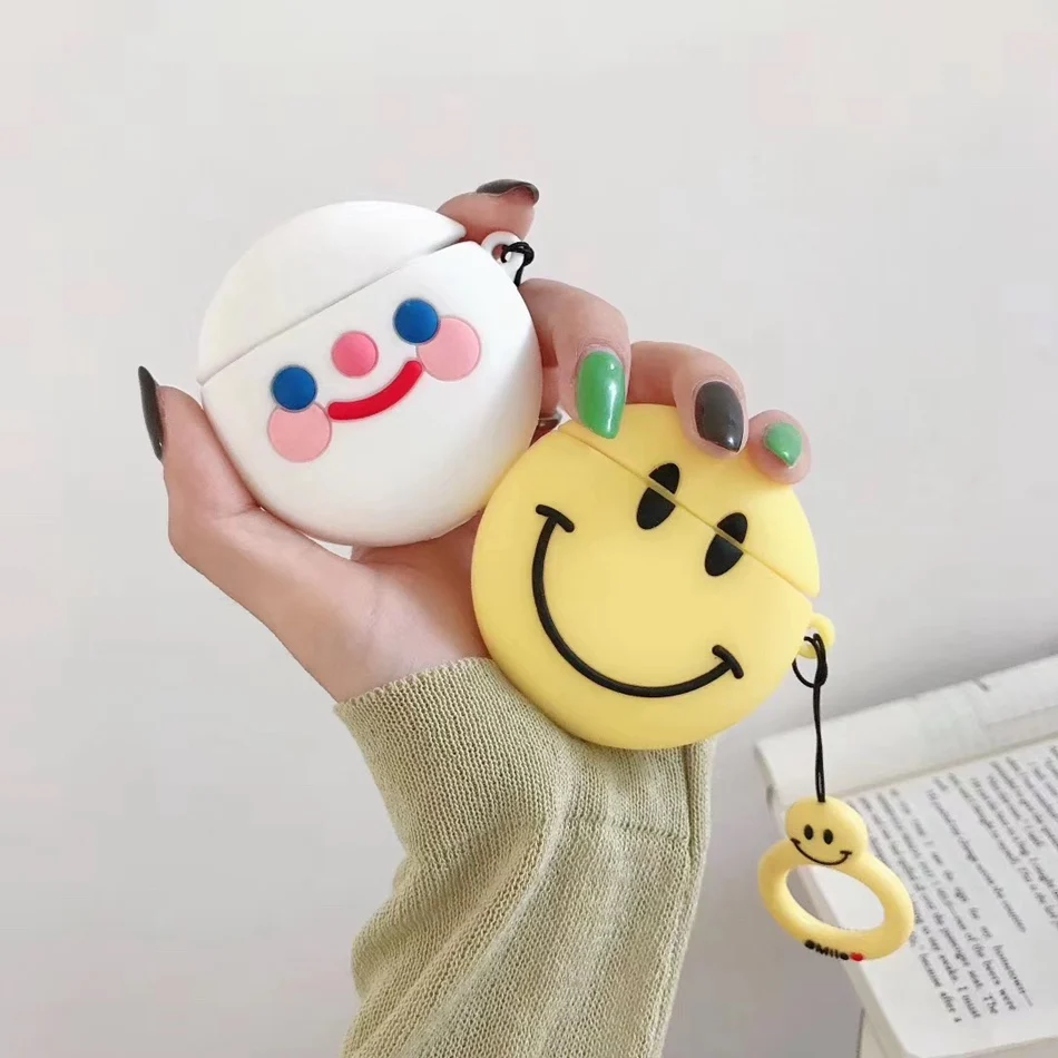3D чехол для наушников Airpods чехол силиконовый милый чехол с изображением животного для Airpods 2 Чехол японские суши куколные столовые принадлежности крышка с брелком