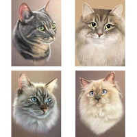 diy animal cat full square drill diamond painting colorful handmade cross stitch kits embroidery mosaic home room wall decor