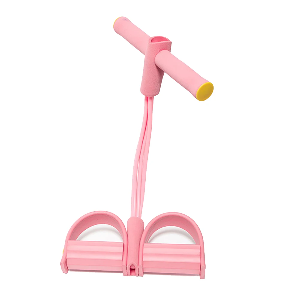 Portable Olahraga Wanita Kebugaran Tarik Sabuk Elastis 4 Tabung Tarik Tali Perut Orang Perlawanan Ketegangan Band Olahraga Alat Pelatihan