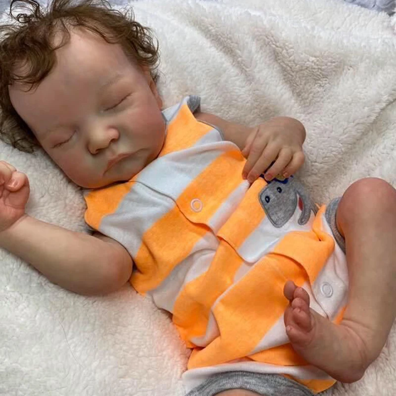 

Doll reborn toys 19 inch 48cm lifelike soft bebe reborn silicone doll handmade newborn baby dolls alive children gift