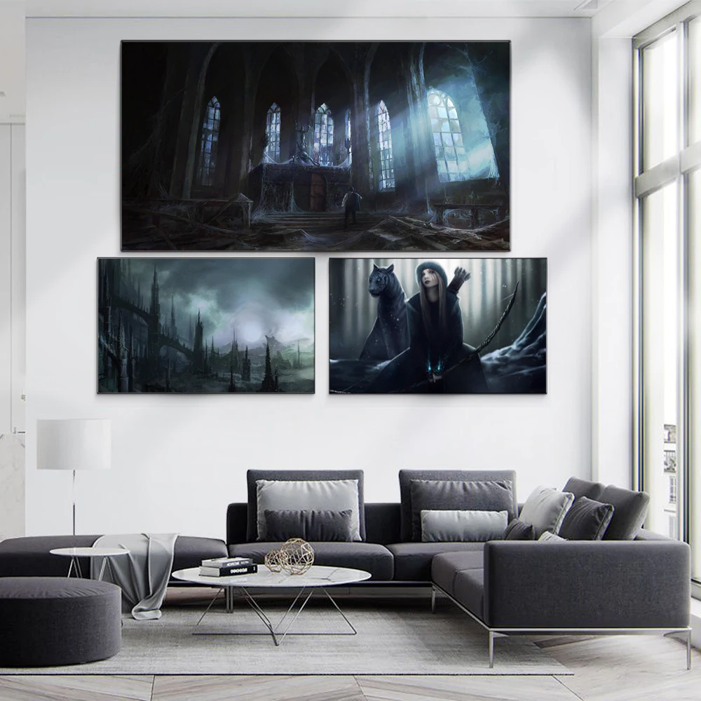 

Cartoon abstract oil painting poster art canvas painting girl and tiger living room corridor office study home decoration mural