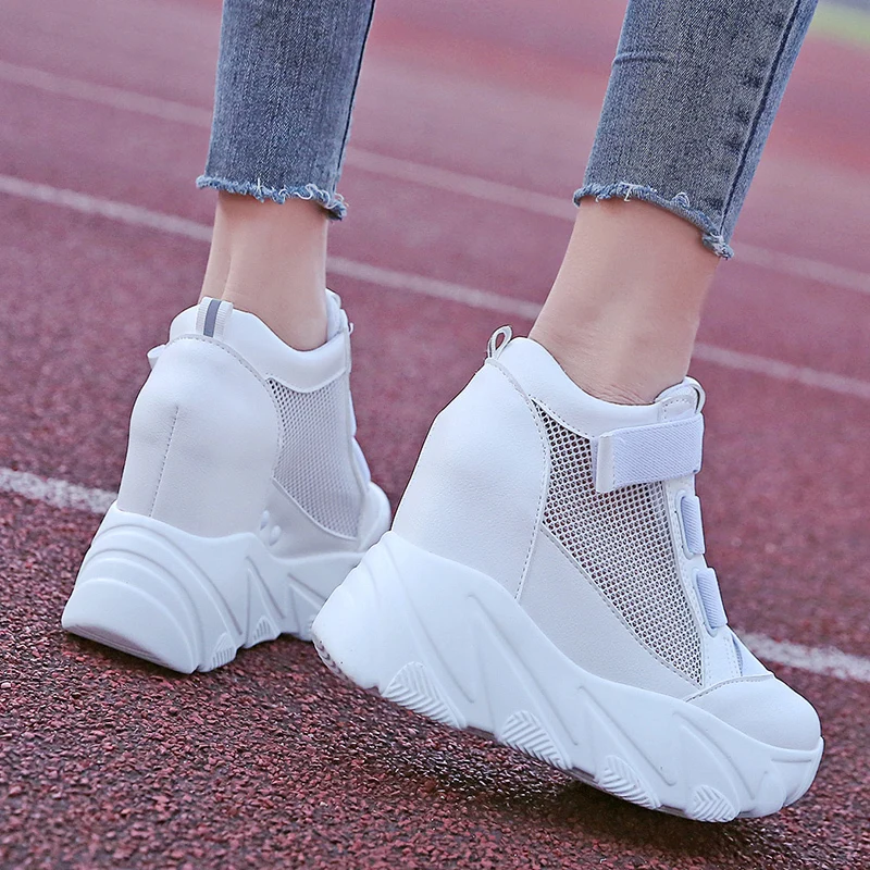Rimocy/2019 Летняя женская обувь на высокой платформе Модные дышащие кроссовки