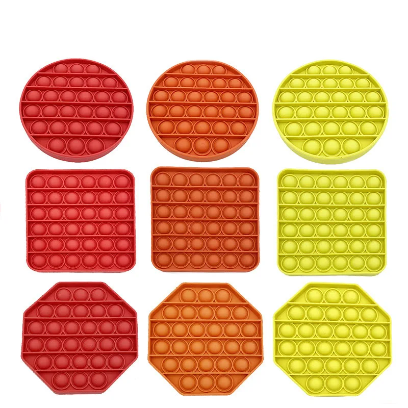 

Solid Color Push Bubble Sensory Fidget Toy Squishy Fidget Stress Reliever Toys Adult Child Funny Anti Stress Reliever Antistress