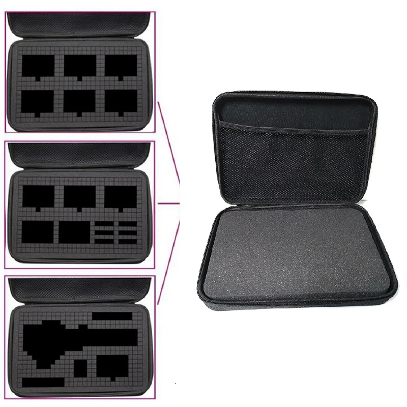 

Multi function camera free case storage bag DIY handbag for GoPro digital accessories storage bag with pre-cut foam
