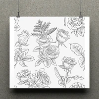 zhuoang rose clear stamp scrapbook rubber stamp craft clear stamp card seamless stamp