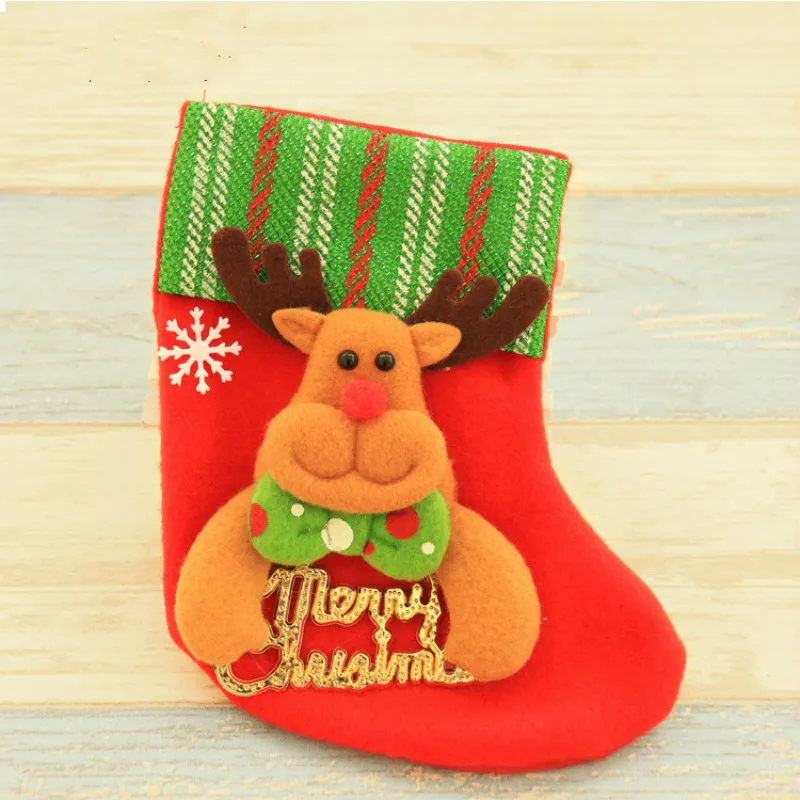 Новинка 2019 рождественские носки украшения для рождественской сцены мини