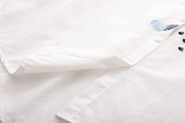 

Women Cotton Top And Blouses Long Sleeve White Shirt Female Spring Autumn Cartoon Embroidery Loose Harajuku Shirts 2112759