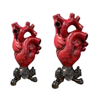 f62a creative anatomical heart shape vase resin flower pot desktop sculpture ornament