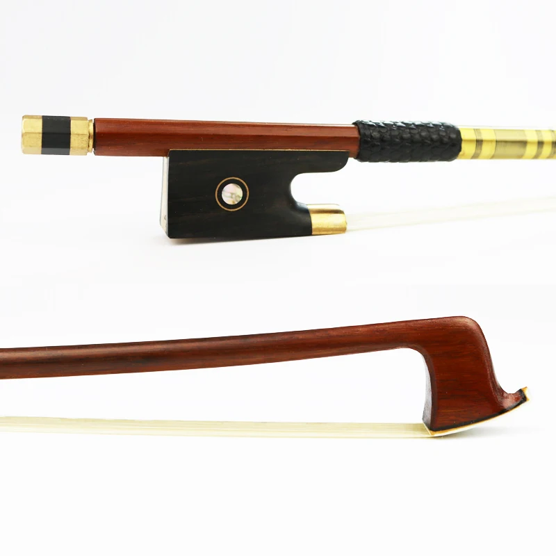 

High Quality 4/4 Size Pernambuco Violin Bow Natural Mongolia Horsehair Ebony Frog Brass Alloy Violin Parts Accessories