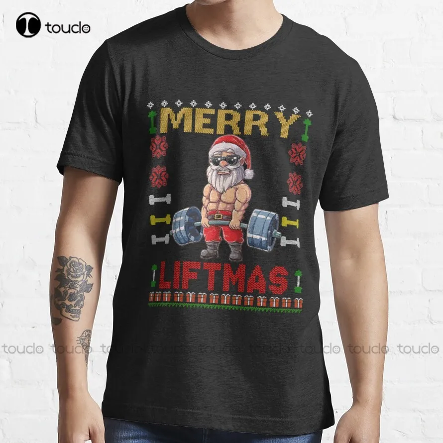 

Рождественский свитер Merry Liftmas, Уродливый Рождественский свитер для тренировок в тренажерном зале с Сантой, Забавный Рождественский свитер,...