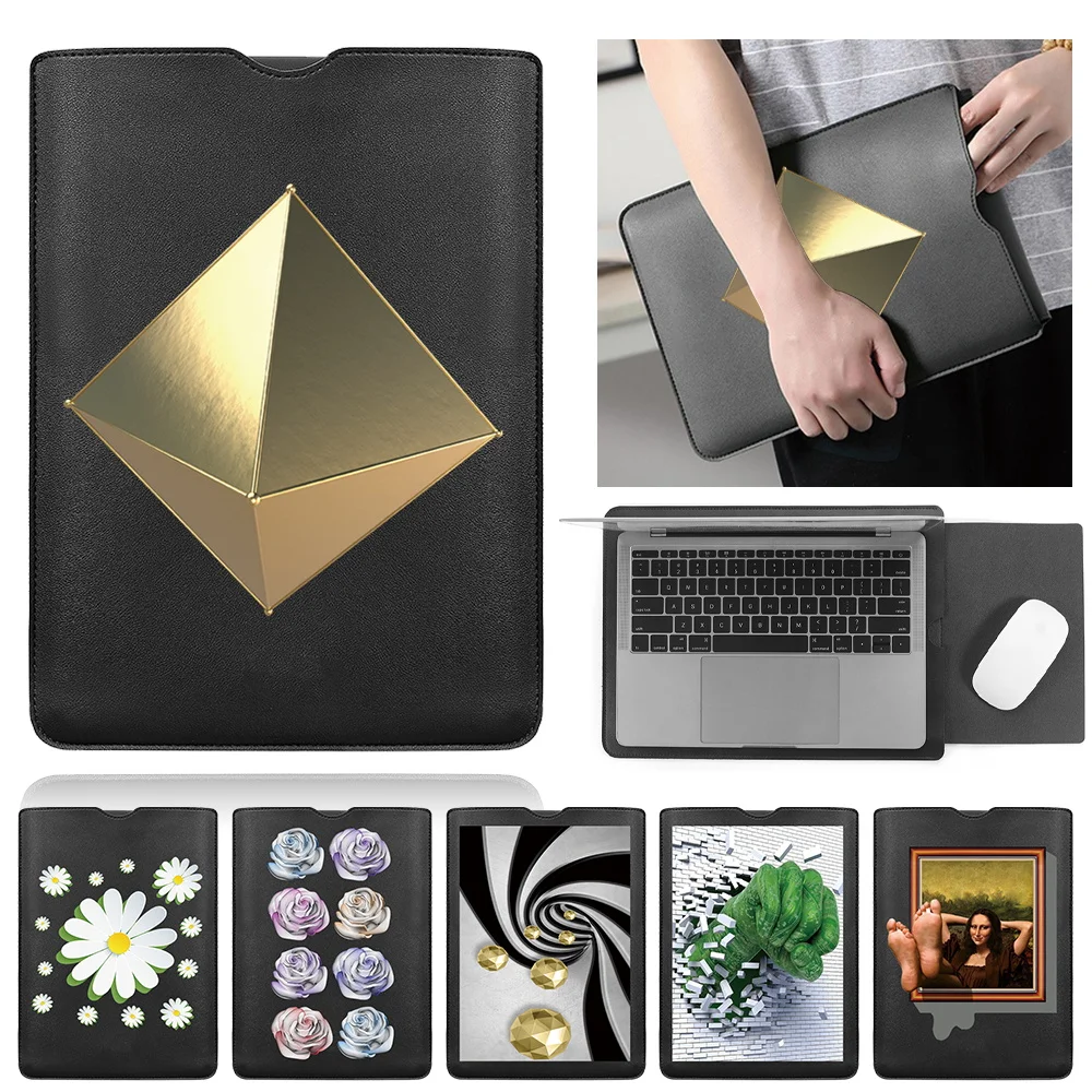 

Laptop Sleeve for 11 13 14 15 Inch Waterproof PU Leather Laptop Bag for Macbook Air Pro Lenovo Dell Huawei Travel Notebook Bags
