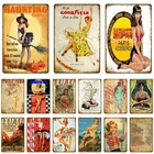 Металлический винтажный постер с насечкой для девушек, украшение на стену для бара, паба, клуба, мужской пещеры YL067