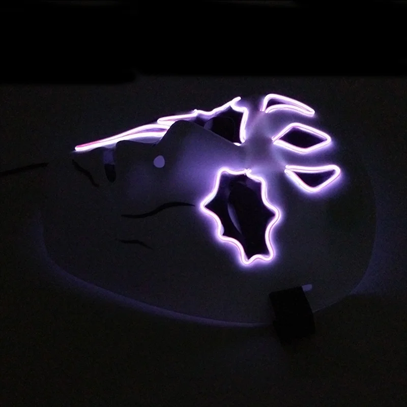 Светящаяся маска EL Wire анонимный костюм товары вечерние светящаяся ужасная