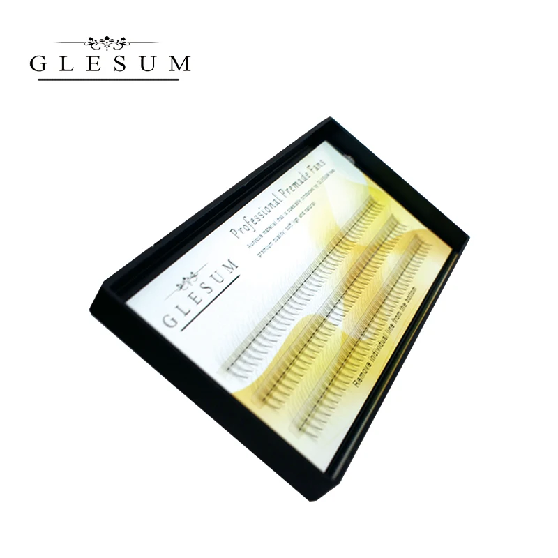 Glesum мягкие матовые черные 3D/4D/5D C изгиб объемные короткие стебли готовые веера