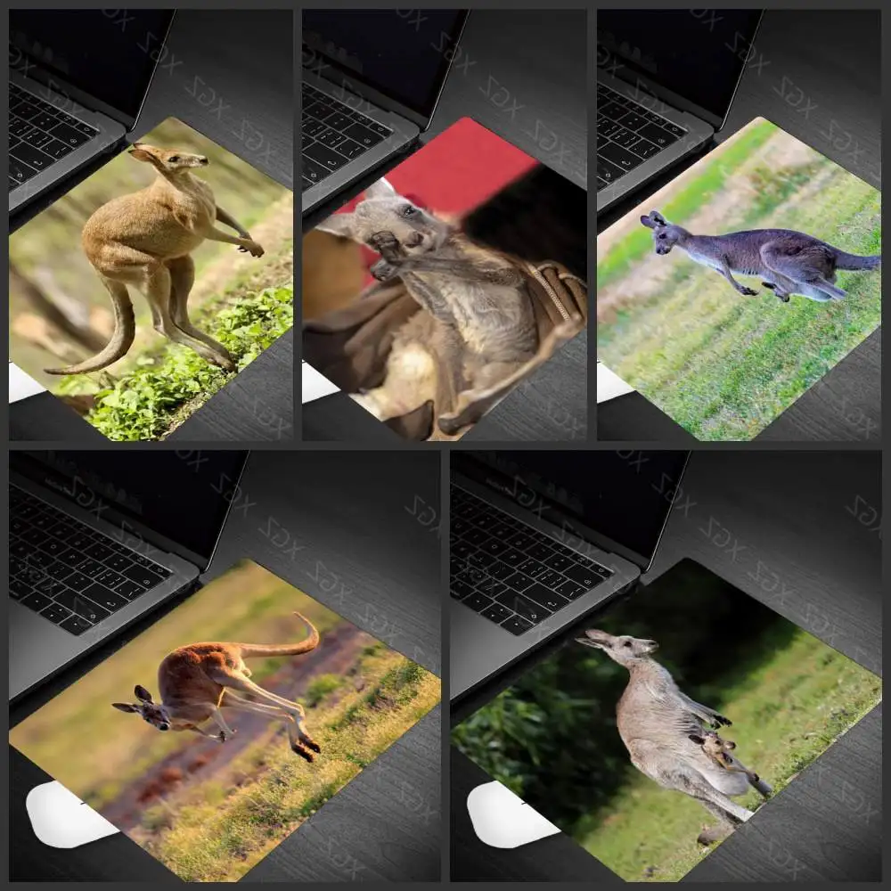 

Коврик для мыши Yzuoan в виде маленького животного, кенгуру, резиновый прямоугольный нескользящий коврик, домашний персонализированный игров...