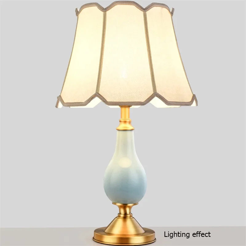 Керамические настольные лампы OUFULA современные роскошные светильники из латуни и
