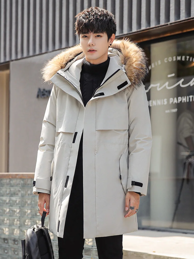 off-Season Clearance Men's down Jacket Men's Mid-Length New Winter Menswear Brand Parka Fashion men clothing