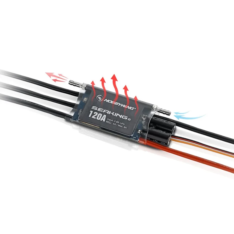 Hobbywing Seaking Pro 120A водонепроницаемый бесщеточный ESC для лодок SeaKing (профессиональное