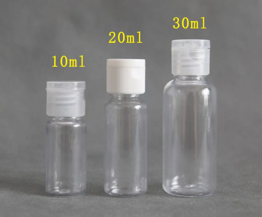 100 шт./лот 10 мл-100 мл портативная пластиковая прозрачная бутылка для путешествий