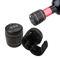 padlock stopper for plastic bottle password lock combination lock wine stopper vacuum plug device preservation hardware