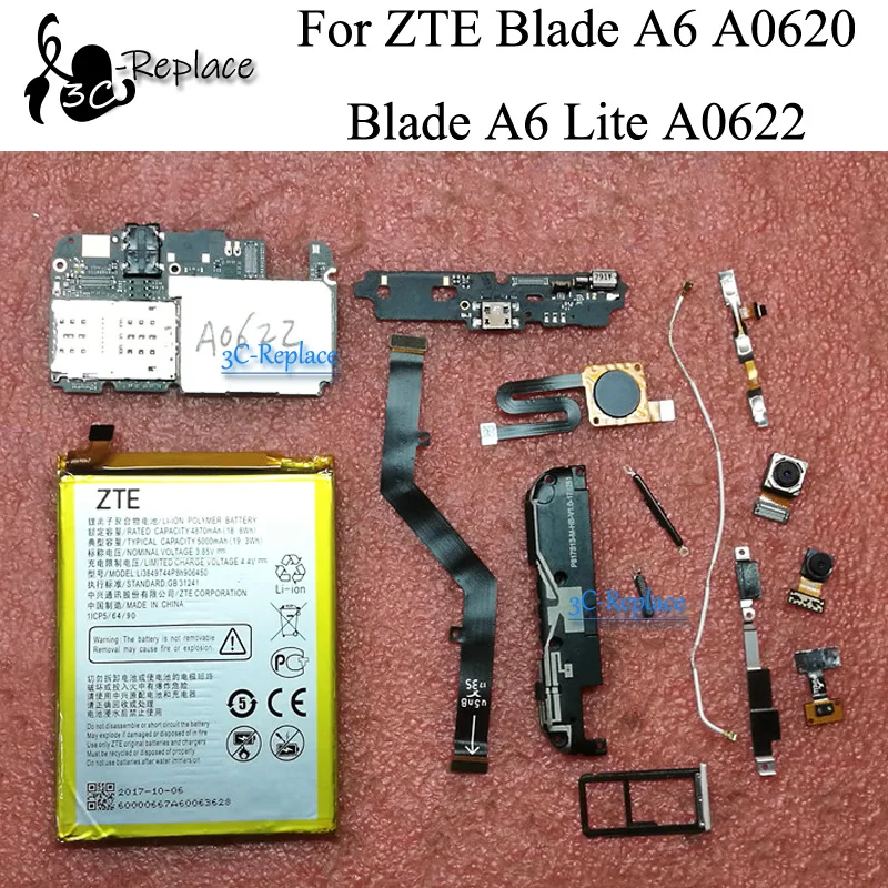Для ZTE лезвие A6 / Lite A0622 Usb гибкая материнская плата кабель Громкая связь вкл/выкл
