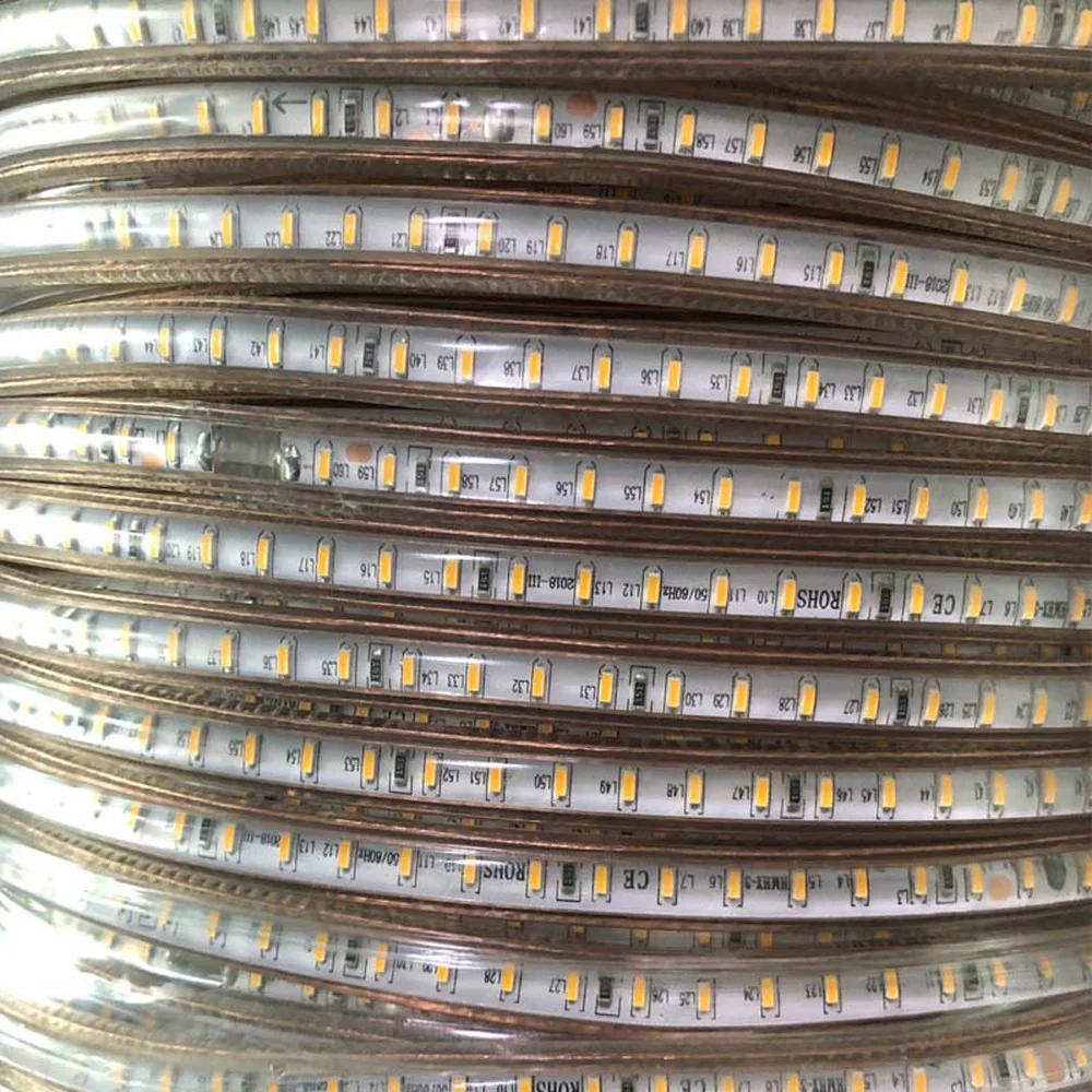 Диммируемая Светодиодная лента переменного тока 220 В суперъяркая 3014SMD 120