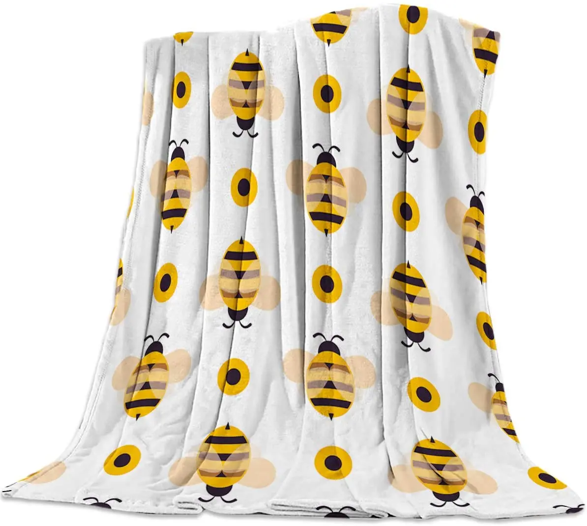 

Lightweight Flannel Traveling Soft Throw Blanket Cartoon Bumble Big Honey Bee Blankets Bedcovers Bedspread Throws for Couch Bed