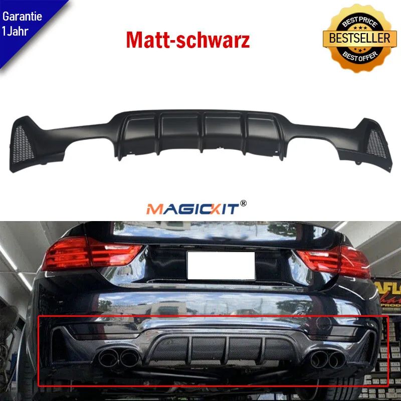 

MagicKit M Permance Style Twin Exhaust Rear Diffuser For BMW 4 Series F32 F33 F36 M Tech