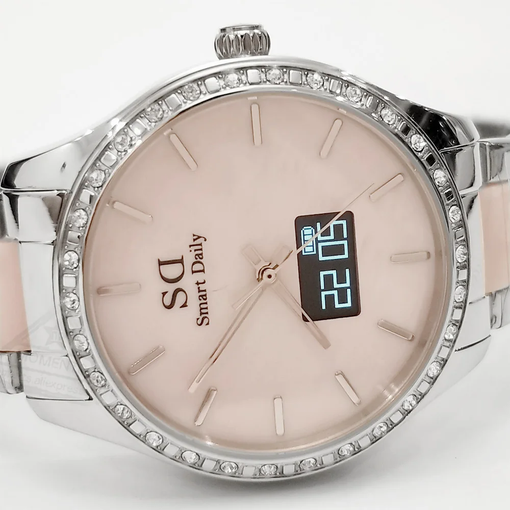 Леди Смарт часы браслет с Bluetooth оболочки Стразы для смартфонов|Мужские