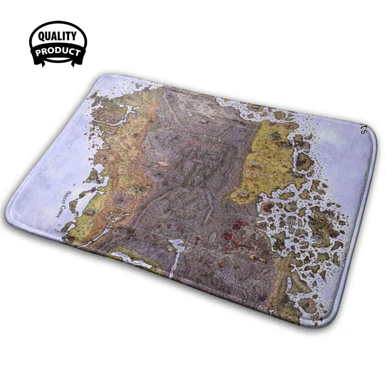 Мягкий Нескользящий Коврик 3D с дорожной картой забвения коврик подушка Тамриэль