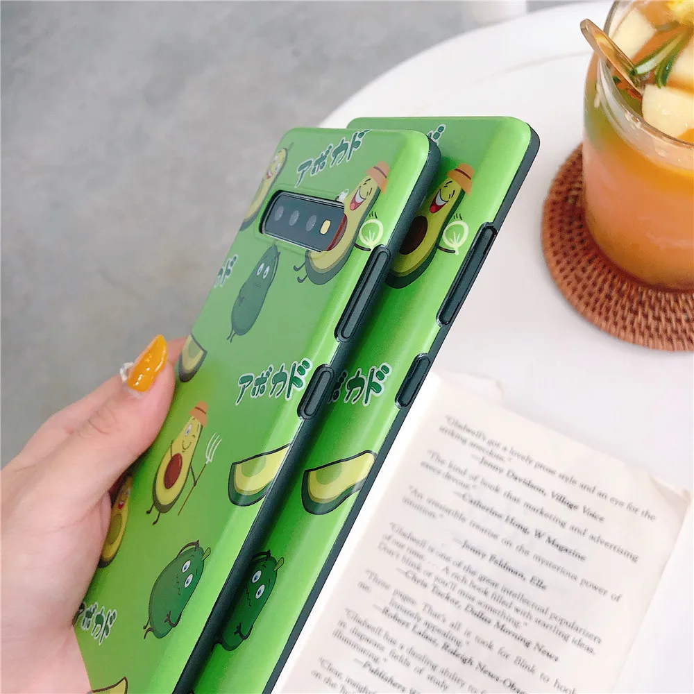 LPWZHMG милый чехол для телефона авокадо samsung Galaxy S10 S9 S8 Plus Note 8 9 мятный зеленый
