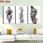 Для ручной алмазной росписи 3 шт. Японская женщина и дракон, алмазная вышивка 5D Сделай Сам полный квадратный Стразы мозаичный декор,