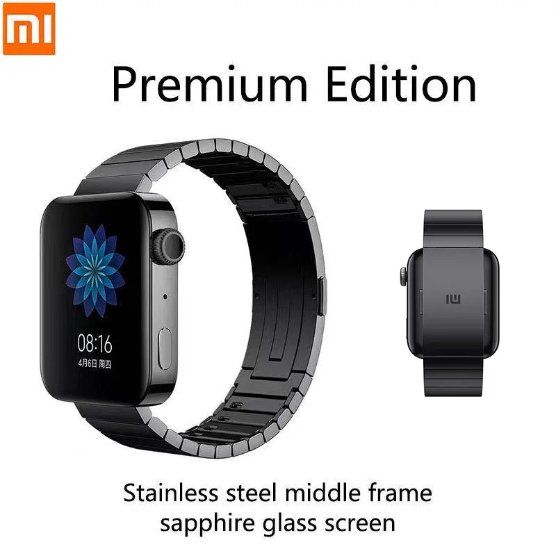 Cheap 2020 Xiaomi Mi Premium Edition Watch GPS NFC WIFI Stainless Steel Smart Watch Sports Bluetooth Fitness Heart Rate Monitor