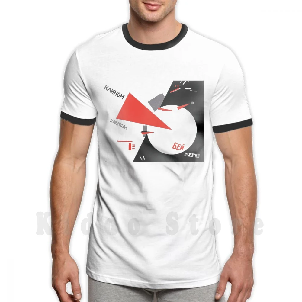 

Футболка El Lissitzky-Beat с красной танкеткой, сделай сам, большие размеры, 100% хлопок, El Lissitzky, конструкция Kazimir