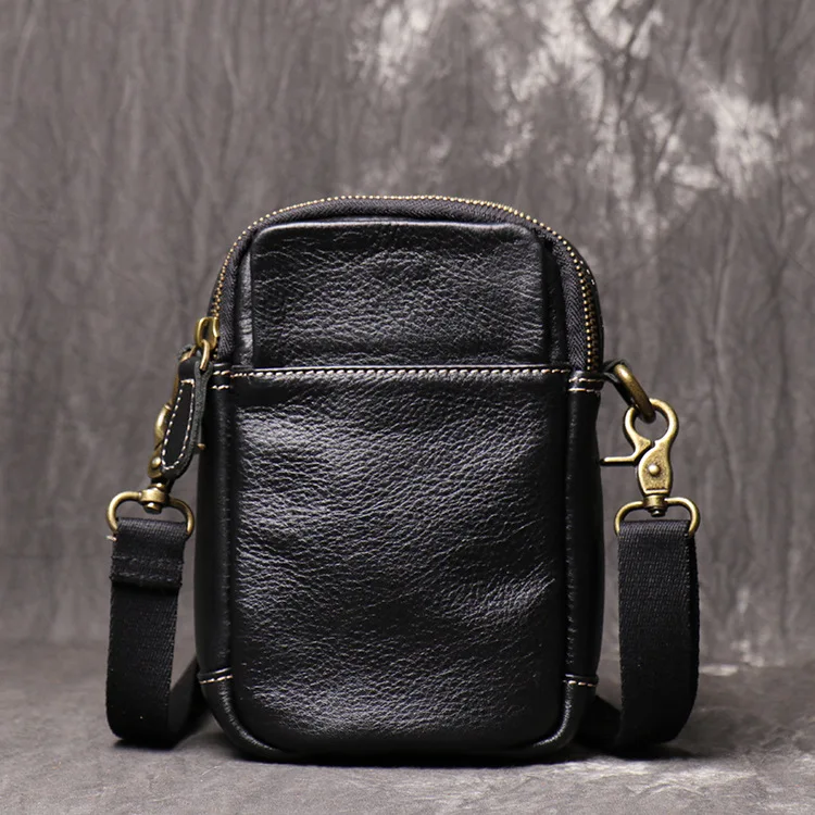 

Men's leather shoulder bag Men's Crossbody Bag Head layer cowhide crossbody bag travel large capacity man mobile phone bag