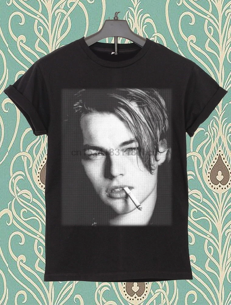 Leonardo Dicaprio Idol Hollywood Actor Titanic Men Woman Black T-Shirt S M L XL | Мужская одежда