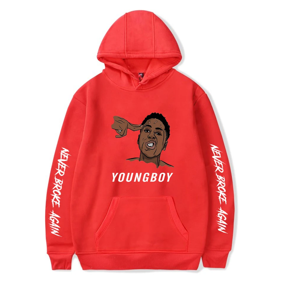 Харадзюку толстовки Горячая раппер YoungBoy никогда не сломался снова для мужчин и