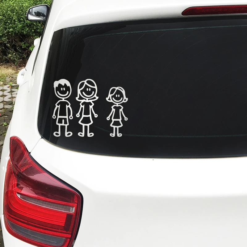 CS-1825# несколько размеров наклейки на авто папа мама и дочь водонепроницаемые