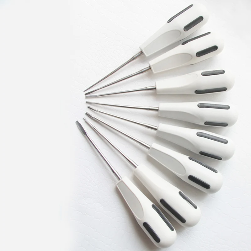 Стоматологический подъемник из нержавеющей стали изогнутый корень 8 шт.