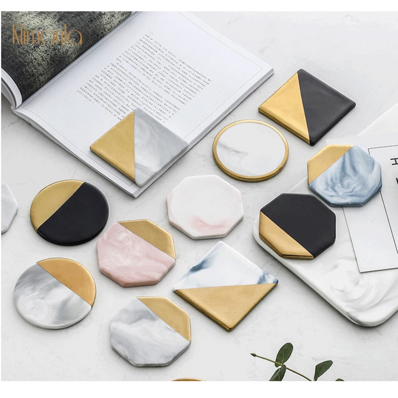 1 шт. Новый стиль мраморный камень круглый квадратный шестиугольник гель палитра