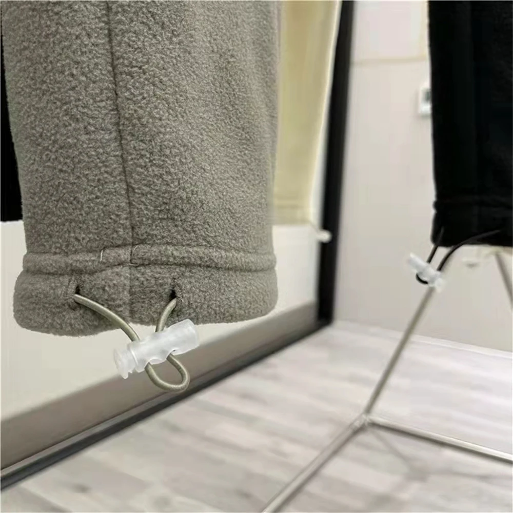 KANYE winter new tide ESSENTIALS rocking velvet trousers warm lace-up men's pants women high street sweatpants casual 1:1 | Мужская