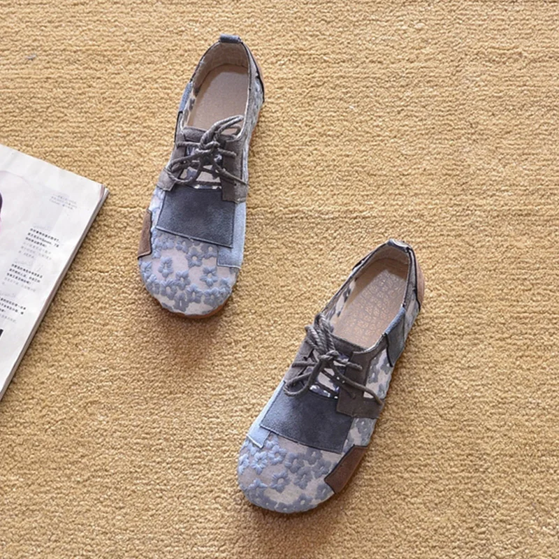 

Женские туфли из сетчатого материала, на плоской подошве