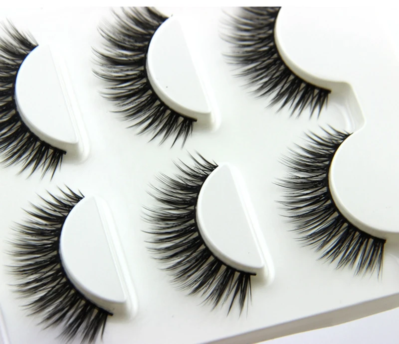 Натуральные длинные 3D накладные ресницы ручной работы толстые инструменты для