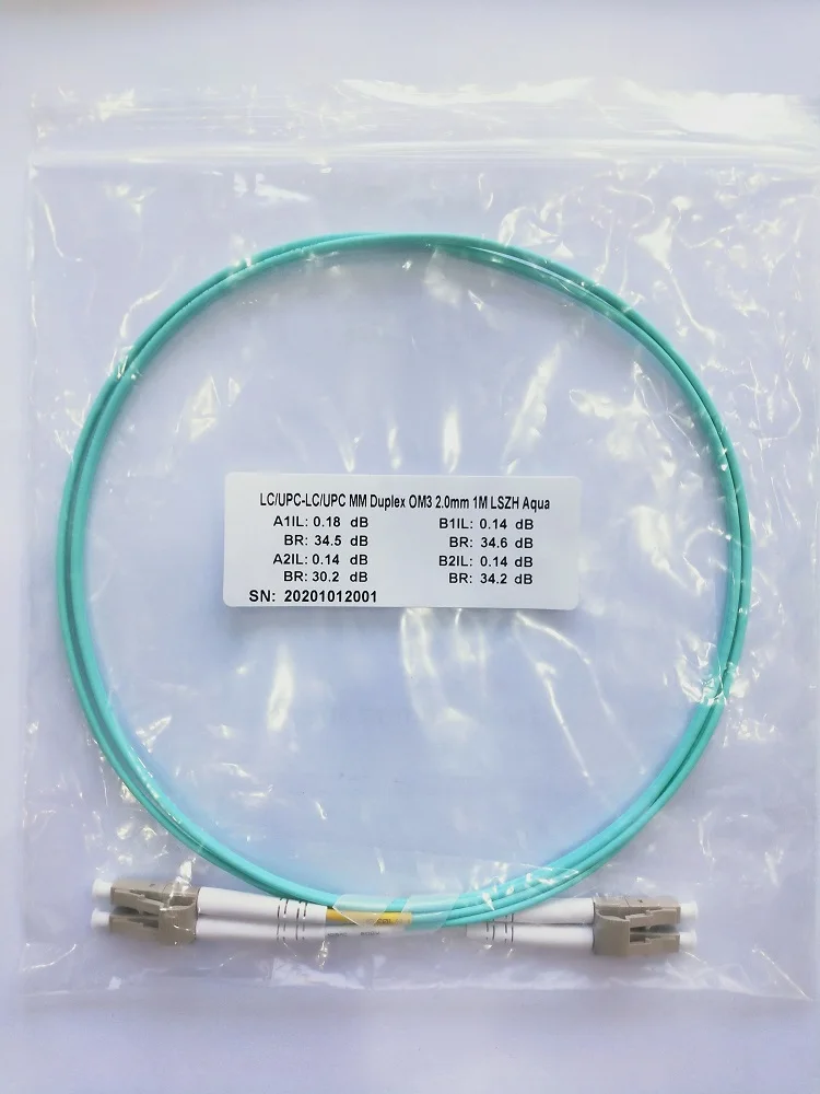 

10 Pcs Optical Fiber Patch Cable LC Upc To LC Upc Duplex 2.0mm MM OM3 Jumper Fiber Optic Patch Cord