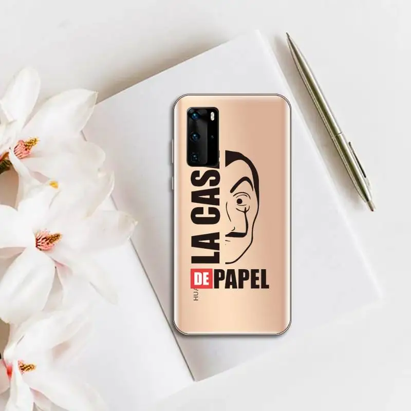 

Spain TV Money Heist House Phone Case Transparent for huawei honor P 40 30 20 lite Pro 10 i 8 9 x p smart 2019