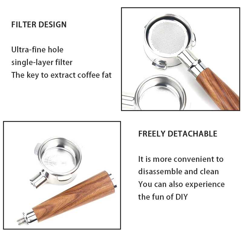 

54mm Coffee Bottomless Portafilter for Breville 870/875/878/880 Filter Basket Replacement Espresso Machine Accessory Coffee Tool