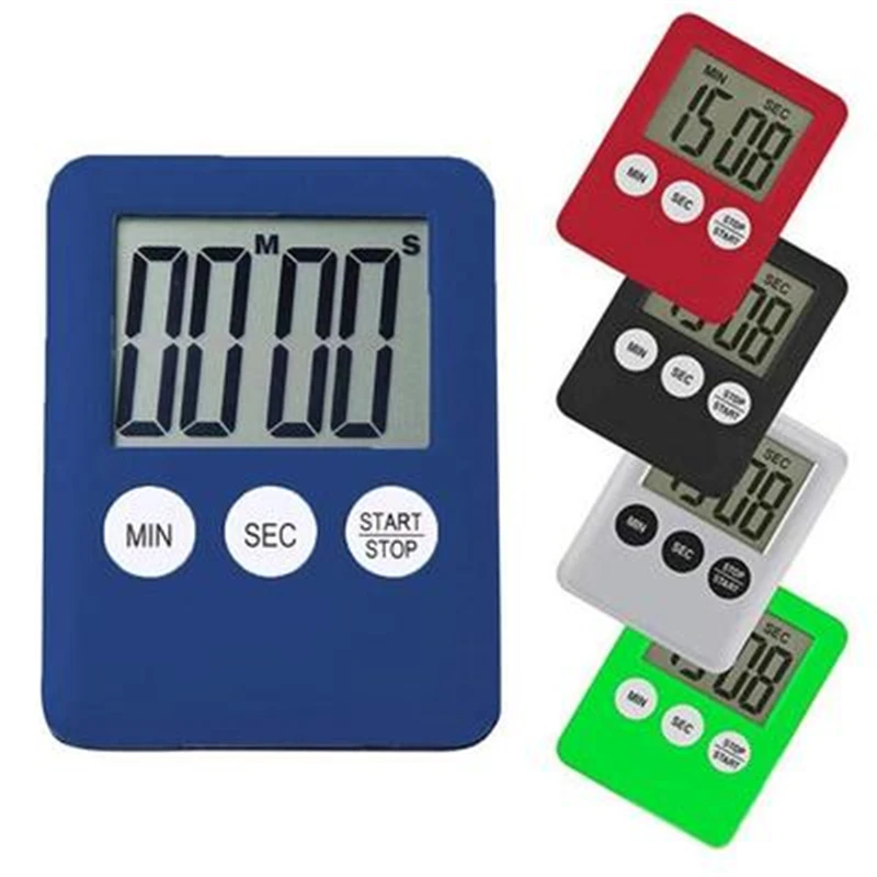 

Магнитные кухонные Таймеры для приготовления пищи, кухонный таймер с цифровым ЖК-экраном, квадратный таймер для приготовления пищи, будиль...