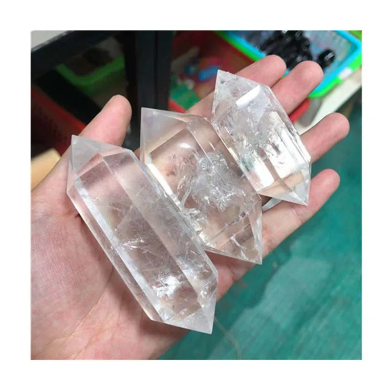 

Natural Clear Quartz Double Wand Point Crystal Stones For Decoration